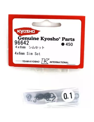 Shim Set - 4x6x0.1-0.2-0.3mm (30 U.) Kyosho 96642