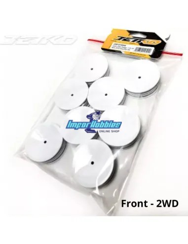 Llanta delantera blanca 1/10 Buggy 2WD Hex 12mm (8 U.) Jetko JK6121WH8