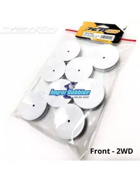 Llanta delantera blanca 1/10 Buggy 2WD Hex 12mm (8 U.) Jetko JK6121WH8