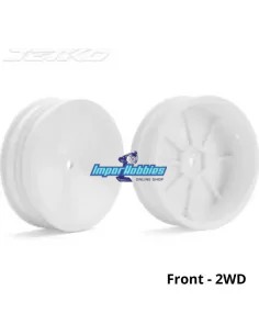 Llanta delantera blanca 1/10 Buggy 2WD Hex 12mm (8 U.) Jetko JK6121WH8 2