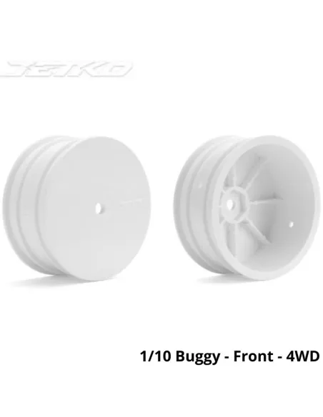 Front Wheel - White - 1/10 Buggy 4WD Hex 12mm (8 U.) Jetko JK6113WH8