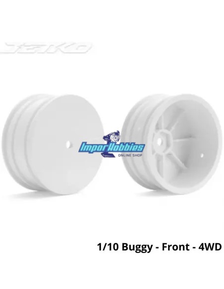 Llantas delanteras blanca 1/10 Buggy 4WD Hex 12mm (8 U.) Jetko JK6113WH8