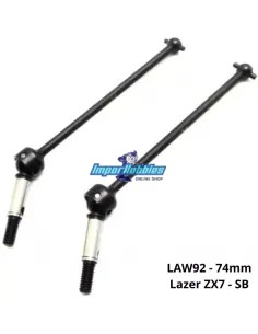 Cardans homocinetiques 74mm (2 Uds.) Kyosho Lazer ZX7 / SB LAW92