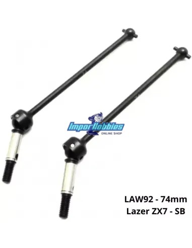 Cardans homocinetiques 74mm (2 Uds.) Kyosho Lazer ZX7 / SB LAW92