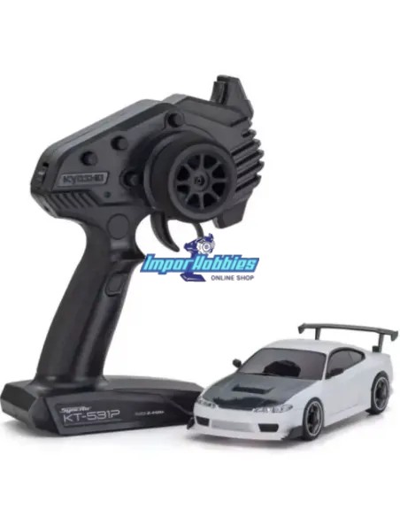 Kyosho Mini-Z AWD MA020 4WD Nissan Silvia S15 Blanco Drift Pack 32647W - Modelos Kyosho Mini-Z AWD RTR