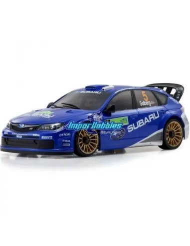Carrocería pintada 94mm Kyosho Mini-Z AWD Subaru Impreza WRC 2008 Nº 5 Solberg MZP471WR