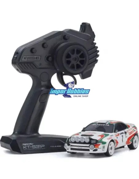 Voiture RC Kyosho Mini-Z AWD MA020 Toyota Celica Turbo 4WD No.7 WRC 1993 Juha Kankkunen Drift Pack 2.4ghz Readyset 32649JK