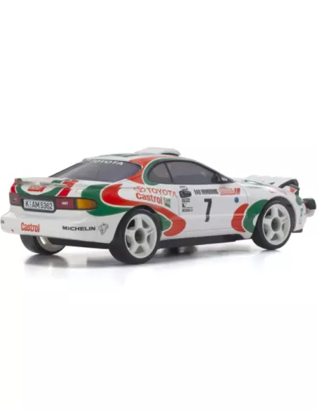 Kyosho Mini-Z AWD MA020 Toyota Celica Turbo 4WD No.7 WRC 1993 Juha Kankkunen Drift Pack 2.4ghz Readyset RC Car - 32649JK - 90mm