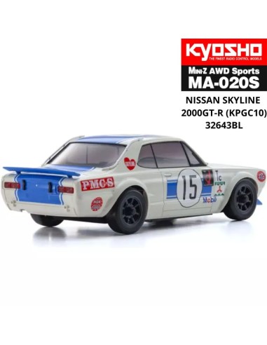 Coche RC 1/28 Mini-Z AWD Nissan Skyline 2000GT-R Azul Readyset