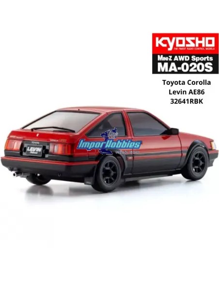 Mini voiture RC 1/28 Kyosho mini-z AWD 4WD Toyota Corolla Levin AE86 rouge/noir 94mm Drift Pack 2.4ghz RTR 32641RBK