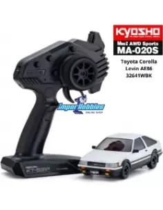 RC Car 1/28 Kyosho Mini-Z AWD MA020 Sport 4WD Toyota Corolla Levin AE86 White / Black 94mm Drift Pack 32641WBK