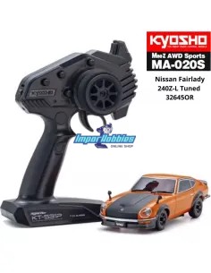 RC Car 1/28 Kyosho Mini-Z AWD MA-020S Sport 4WD Nissan Fairlady 240Z-L Tuned Orange 90mm Drift Pack 32645OR