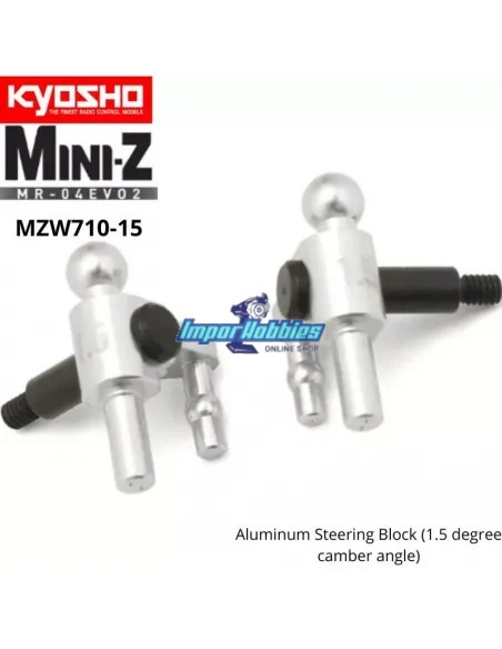 Kit fusées avant en aluminium 1.5 Deg Kyosho Mini-Z MR-04 MZW710-15