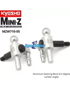 Manguetas delanteras aluminio 0.5 Deg Kyosho Mini-Z MR-04 MZW710-05