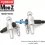 Manguetas delanteras aluminio 0.5 Deg Kyosho Mini-Z MR-04 MZW710-05