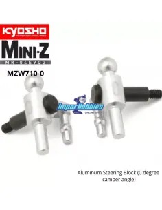 Manguetas delanteras aluminio 0 Deg Kyosho Mini-Z MR-04 MZW710-0