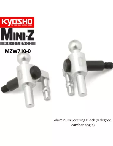 Aluminum Steering Block - 0 Deg Kyosho Mini-Z MR-04 MZW710-0