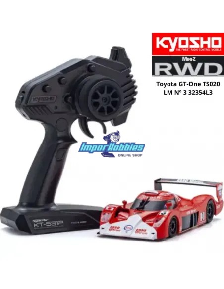 Mini voiture RC échelle 1/28 Kyosho Mini-z RWD Sports W-LM (102mm) Toyota GT-One TS020 N.3 1999 KT-531P 2.4ghz ReadySet 323454L3