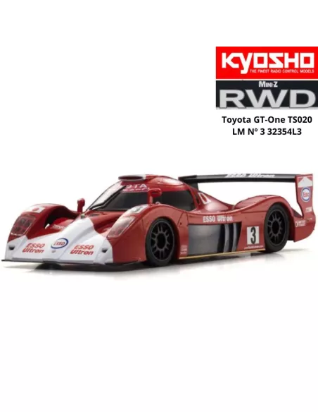 Mini RC Car 1/28 Scale Kyosho Mini-Z RWD Sports W-LM (102mm) Toyota GT-One TS020 N.3 1999 KT-531P 2.4ghz RTR 323454L3