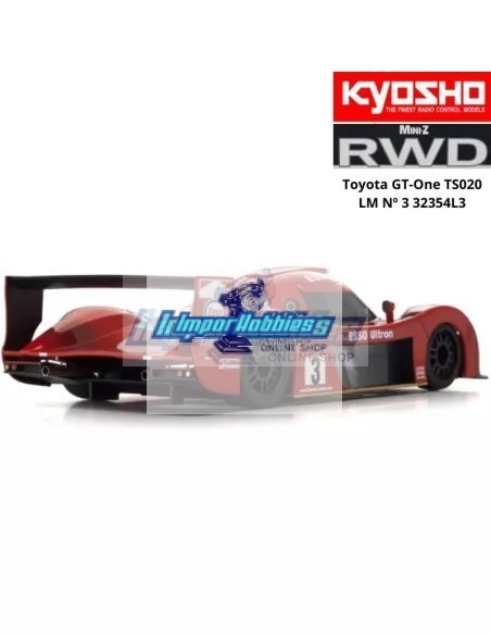Mini Coche RC Escala 1/28 Kyosho Mini-Z RWD Sports W-LM (102mm) Toyota GT-One TS020 N.3 KT-531P 2.4ghz RTR ReadySet 323454L3