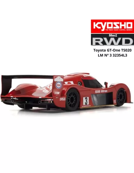 Mini RC Car 1/28 Scale Kyosho Mini-Z RWD Sports W-LM (102mm) Toyota GT-One TS020 N.3 1999 KT-531P 2.4ghz RTR ReadySet 323454L3