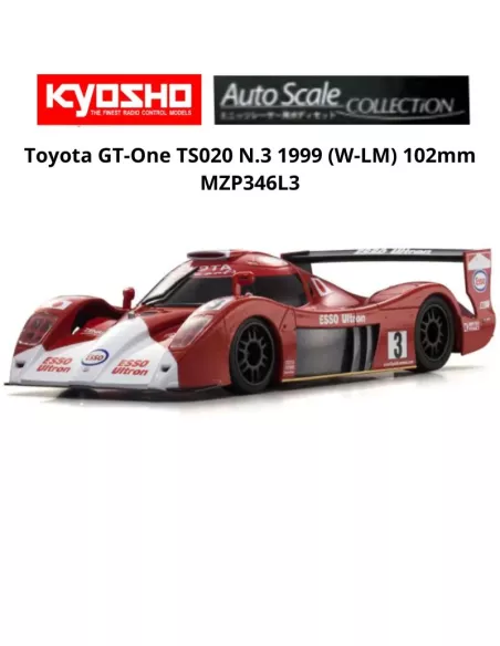 Painted Body 102mm Kyosho Mini-Z Toyota GT-One TS020 Nº 3 W-LM MZP346L3