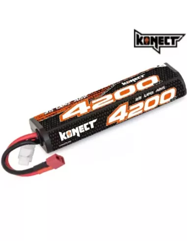 Lipo Battery - Stick 2S 7.4V 4200mah 40C Hard Case Deans Konect KN-LP2S4200