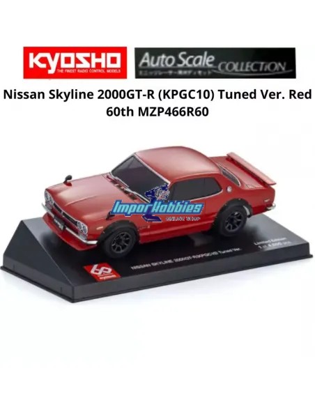 Carrosserie peinte 94mm Kyosho Mini-Z AWD Nissan Skyline 2000GT-R (KPGC10) Tuned Ver. Rouge 60th MZP466R60