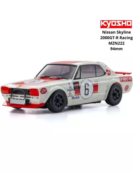 White Body Painting 94mm Kyosho Mini-Z Nissan Skyline 2000GT-R (KPGC10) Racing Version. MZN222