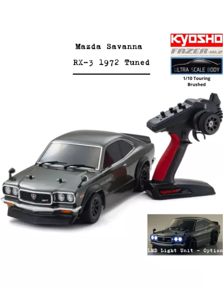 RC Car Kyosho Fazer Mazda Savanna RX-3 1972 Tuned Electric 1/10 4WD MK2 FZ02 Readyset 34428