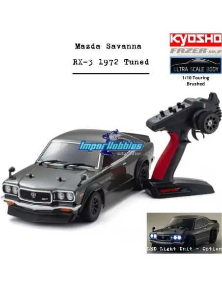 Voiture RC Kyosho Fazer Mazda Savanna RX-3 1972 Tuned Electrique 1/10 Touring 4WD MK2 FZ02 Readyset 34428