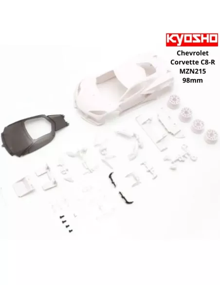 White Body Painting 98mm - Kyosho Mini-Z Chevrolet Corvette C8-R MZN215 1/28