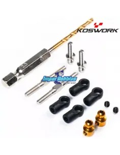 Biellettes de barre anti-roulis ARR Kyosho Optima Series OTW102B / OTW135 / UTW005B Koswork KOS04305ROD