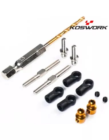 Upgrade Rear Anti-Roll Bar Linkage Set For Kyosho Optima Series OTW102B / OTW135 / UTW005B Koswork KOS04305ROD