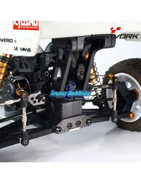 Kit enlaces / soporte estabilizadora trasera Kyosho Optima Series Koswork KOS04305ROD