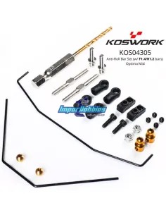 Barre Anti-roulis - Av: 1.4 / Arr: 1.2 Kyosho Optima Series Koswork KOS04305