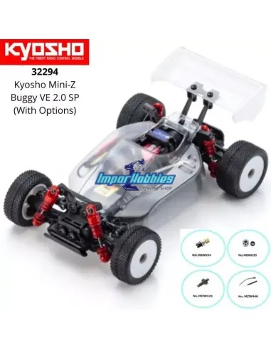 Mini voiture RC 1/28 Kyosho mini-z Buggy 4WD MB-010VE 2.0 FHSS 2.4GHz, systèm Inferno MP9 TKI châssis set 32294 avec options