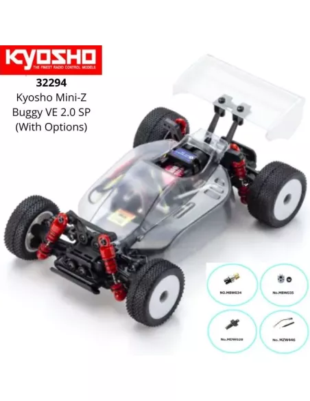 Mini RC Car 1/28 Kyosho Mini-Z Buggy 4WD MB-010VE 2.0 FHSS 2.4GHz System Inferno MP9 TKI Chassis Set 32294 with options