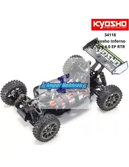 Coches RC Escala 1/8 Buggy Kyosho Inferno Neo 4.0 VE Purpura 2.4Ghz Readyset Eléctrico TORX 8 - KT-231P+ 34118T1