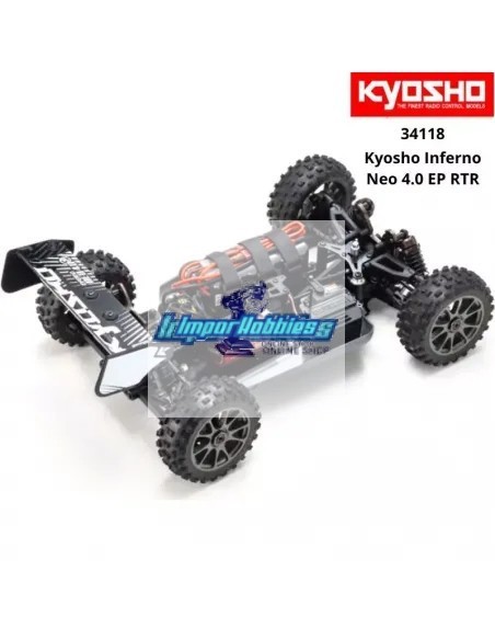 Coches RC Escala 1/8 Buggy Kyosho Inferno Neo 4.0 VE Purpura 2.4Ghz Readyset Eléctrico TORX 8 - KT-231P+ 34118T1