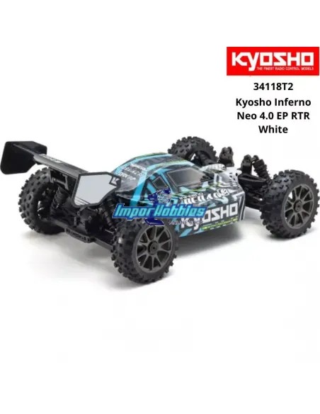 Voiture RC 1/8 échelle Buggy Kyosho Inferno Neo 4.0 VE Blanc 2.4 Ghz électrique Readyset TORX 8 - KT-231P + 34118T2