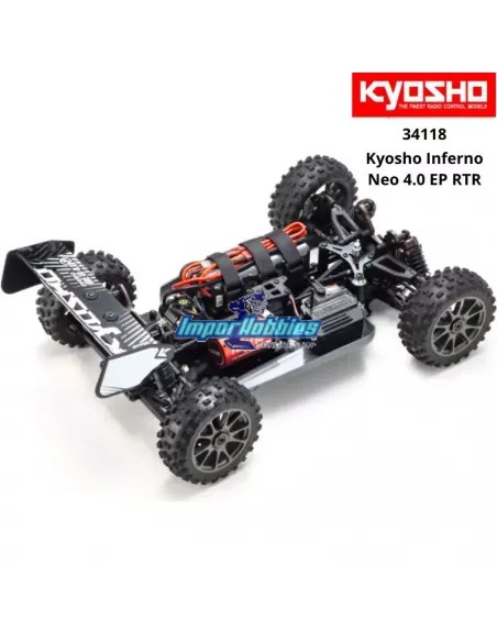 Voiture RC 1/8 échelle Buggy Kyosho Inferno Neo 4.0 VE Blanc 2.4 Ghz électrique Readyset TORX 8 - KT-231P + 34118T2