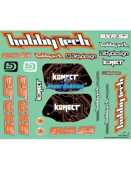Decoration carrosserie Hobbytech BXR S2 RTR & KIT STICK-BXR.S2