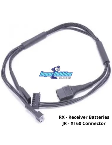 Cable carga baterías lipo receptor conector JR - XT60 30cmm XTR-0305 para coche rc
