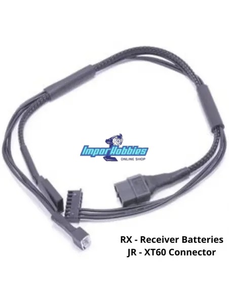 Cable carga baterías lipo receptor conector JR - XT60 30cmm XTR-0305 para coche rc
