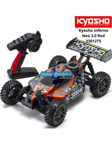 Kyosho Inferno Neo 3.0 Nitro Rouge 2.4Ghz Readyset KE21SP - KT-231P+ 33012T5 - Voiture RC Echelle 1/8 Buggy Nitro