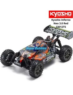 Kyosho Inferno Neo 3.0 Nitro Rouge 2.4Ghz Readyset KE21SP - KT-231P+ 33012T5 - Voiture RC Echelle 1/8 Buggy Nitro 2