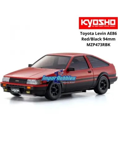 Carrosserie peinte 94mm Kyosho Mini-Z AWD Toyota Corolla Levin AE86 Rouge / Noir MZP473RBK