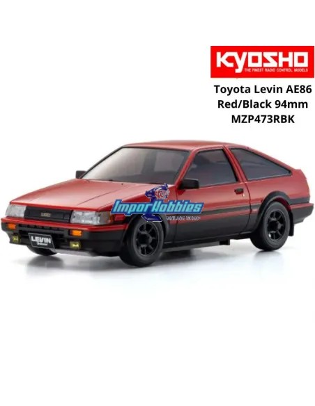 Carrosserie peinte 94mm Kyosho Mini-Z AWD Toyota Corolla Levin AE86 Rouge / Noir MZP473RBK