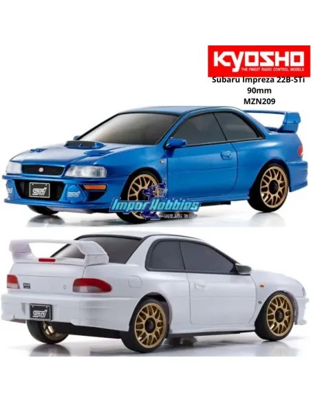 Carrosserie blanche à peindre 90mm + Jantes Kyosho Mini-Z AWD Subaru Impreza 22B-STi MZN209